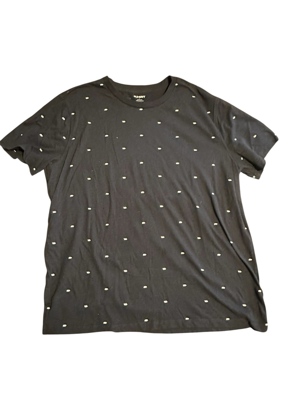 Old Navy Navy Short Sleeve Crewneck Tee with White Bear Print